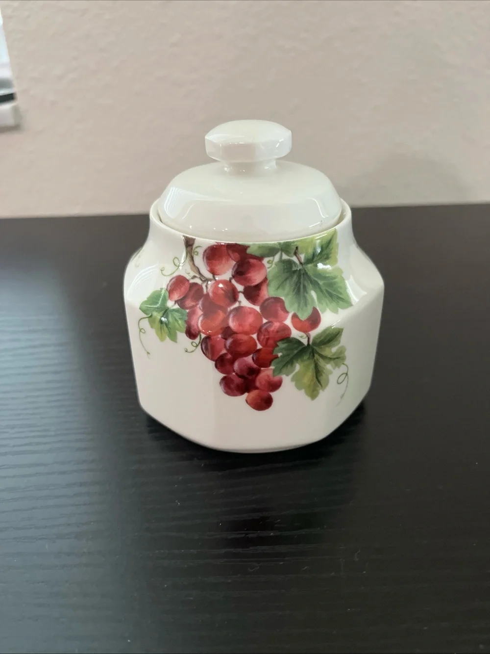Royal Doulton Vintage Grape Sugar Bowl With Lid
